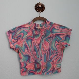 UNIF Trippy Sheer Top